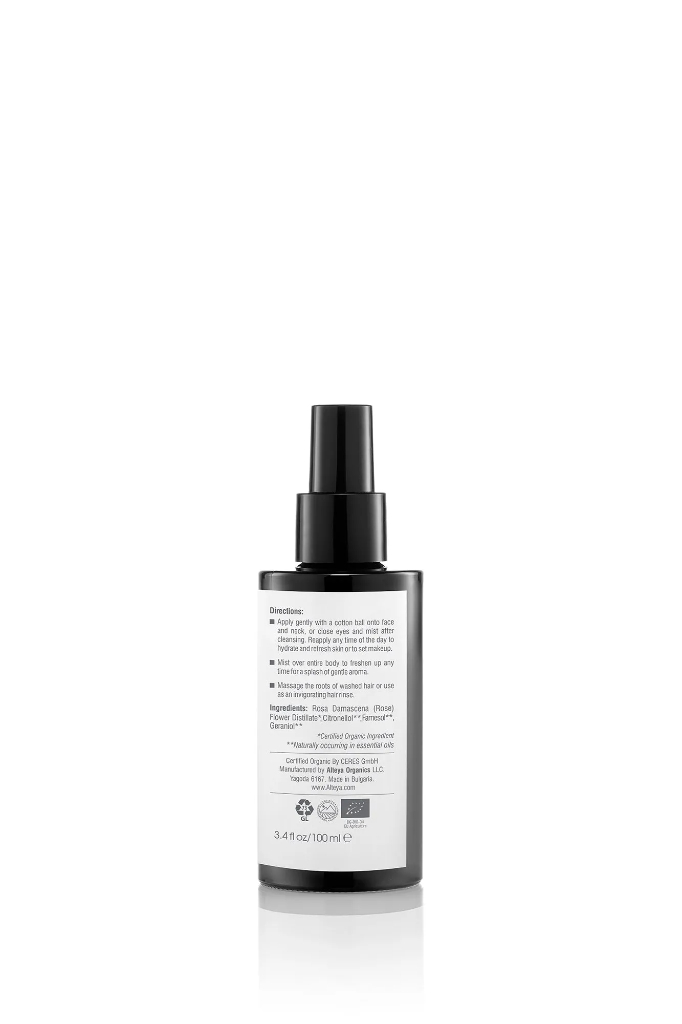 Alteya Organics Bulgarian Rose Water Rosa Damascena 100ml