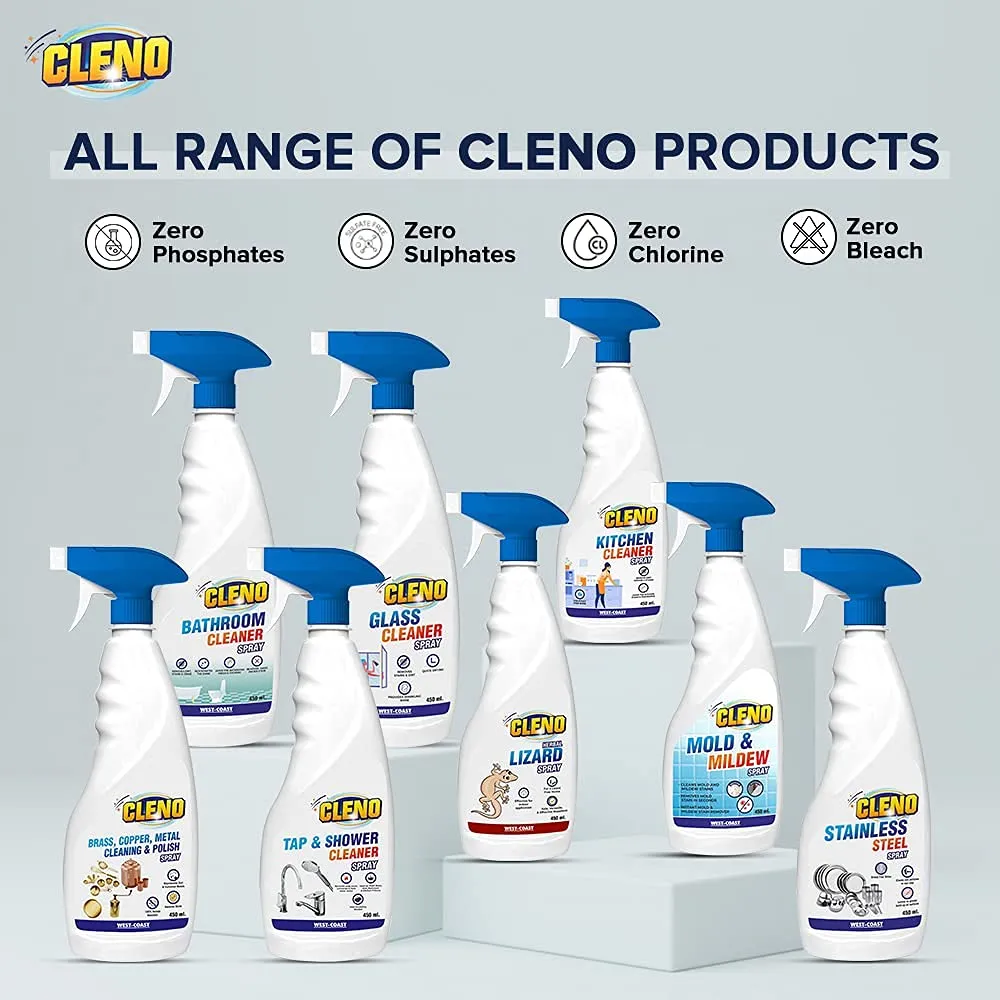 Cleno Herbal Lizard Repellent Spray | Completely Herbal | Made With Camphor, Lavender Oil & Eucalyptus Oil | Eco-Friendly & Biodegradable | Chemical-Free |Baby-Safe, Skin-Safe | 450Ml (Ready To Use)