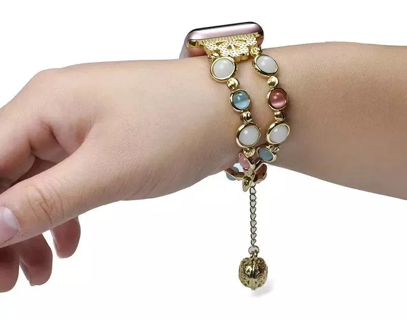 Luminous Beaded Bracelet Band For Apple Watch Multiple Colors Available